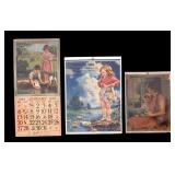 3 Vintage Advertising Prints and Calendar