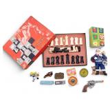 Ganine Vint. Figural Chess Set + more Items