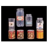 Assorted Glass Jars and Tins (8)