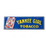 NOS Yankee Girl Tobacco Tin Litho Sign