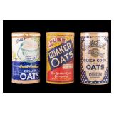3 Vintage Cardboard Oats Container