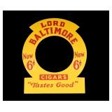 Lord Baltimore Cardboard Cigar Advertisement