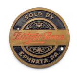 Vintage Butzer Bros. Vehicle Badge