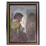 M. Yunta Lopesena Signed Oil Painting of Matador