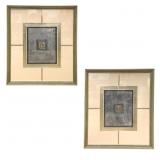 Large Geometric Decorative Framed Art (2 Pc)