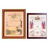 Antique Wedding and Birth Certificates
