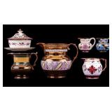 Copper Luster Creamer Group w/ Gray's Pottery