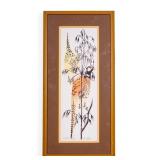 Pearce Bates Woodcut 'Wild Oals' Pheasant Print