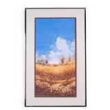 Terry  Maxwell 'Golden Landscape' Watercolor