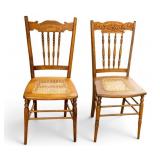 Cane Seat Spindle Back Chairs