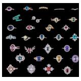 Bomb Party and Other Rhinestone Costume Rings (30)