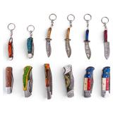 Damascus Steel Folding, Pocket, Keychain Knives