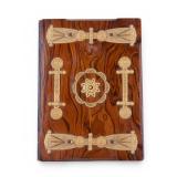 Celtic Revival Irish Bog Yew Wood Covered Blotter