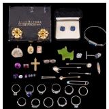 Costume Rings, Pendants, Stick Pins, and More
