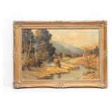 Large Oil on Canvas Landscape