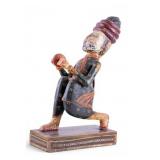 Polychrome Painted Wooden Figural Sculpture