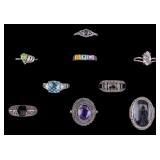 Art Deco Style Sterling Rings (9)