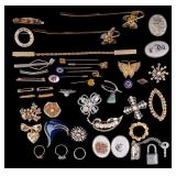 Vintage Stickpins and Jewelry
