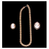 Victorian Gold Filled Necklace and Cameos