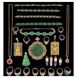 Chinese Hardstone Cabochon and Other Jewelry