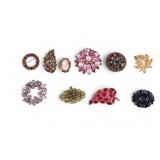 Vintage Rhinestone Brooches