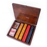 C. H Willett Black Walnut & Bakelite Poker Set