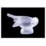 Lalique Le Moineau Coquet Crystal Sparrow Figurine
