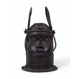 African King Bronze Bust with Wings