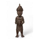 Vintage Benin Bronze Warrior Figure