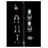 Malachite, Opal, and Other Stone Sterling Jewelry