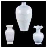 20th C Chinese Celadon Crazed Pottery