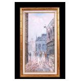 Burnett (AM 1877-1950) O/C City Scene