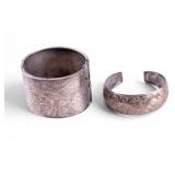 Kirwin & Co Sterling Bangle & 950 Silver Cuff