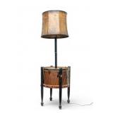 Folk Art Drum Form Table Lamp