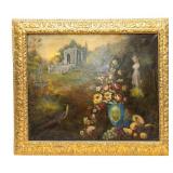 19C O/C Classical Garden Scene