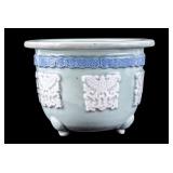 Antique Chinese Celadon Planter w/ Butterflies