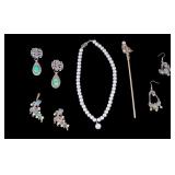 Chinese Stone and Other Costume Jewelry