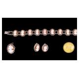 800 Silver Cameo and Other Jewelry
