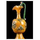 Chinese Glazed Pottery Ewer w/ Fitted Box