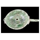 Chinese Green Glazed Pottery Candle Holder