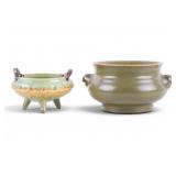 Chinese Earthenware Cache Pot and Censer