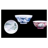 Chinese Export Famille Rose & Blue & White