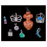 8 Sterling Silver Pendants