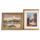 W.F. Snow (Am1869-1932) & Another Oil Painting