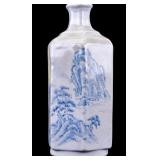 Chinese Blue and White 6-Sided Bottle Vase
