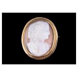Gold Victorian Cameo Brooch/Pendant