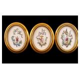 3 Ethan Allen Framed Chinoiserie Prints