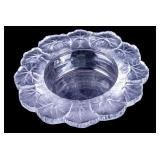 Lalique France Honfleur Frosted Crystal Bowl