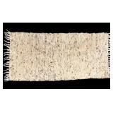 Hand Woven Ivory and Charcoal Wool Rug