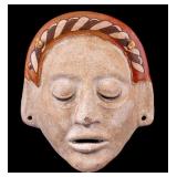 Pre-Columbian Style Terracotta Wall Mask